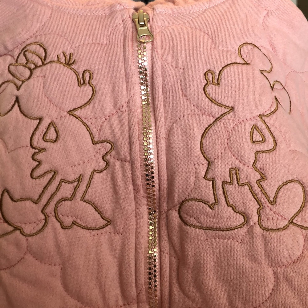 Disney Minnie Mickey Quilted Hoodie sz 5/6